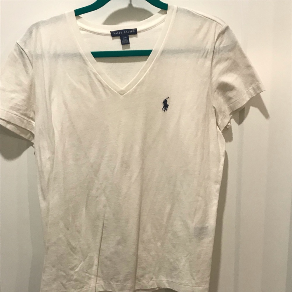 White polo v neck